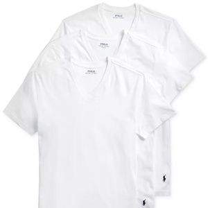 Polo Ralph Lauren Slim Fit V-Neck Undershirt 3-Pack, Small